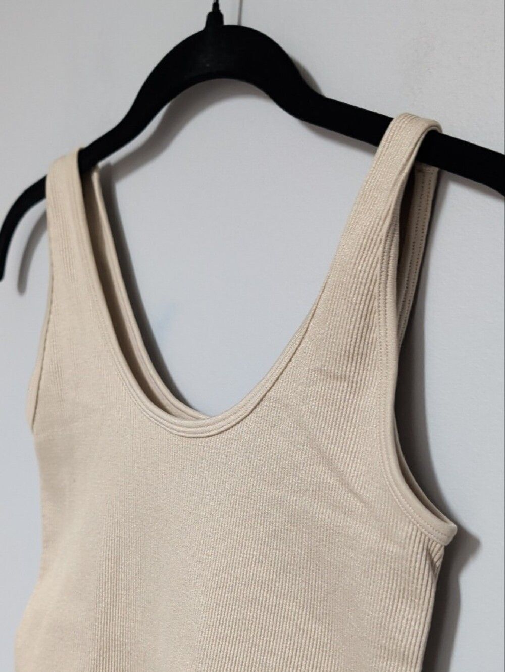 Primark Cream Ribbed Tank Bodysuit - Picture 2 of 4